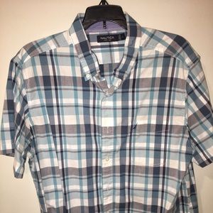 Nautica Short Sleeve Casual Button Down